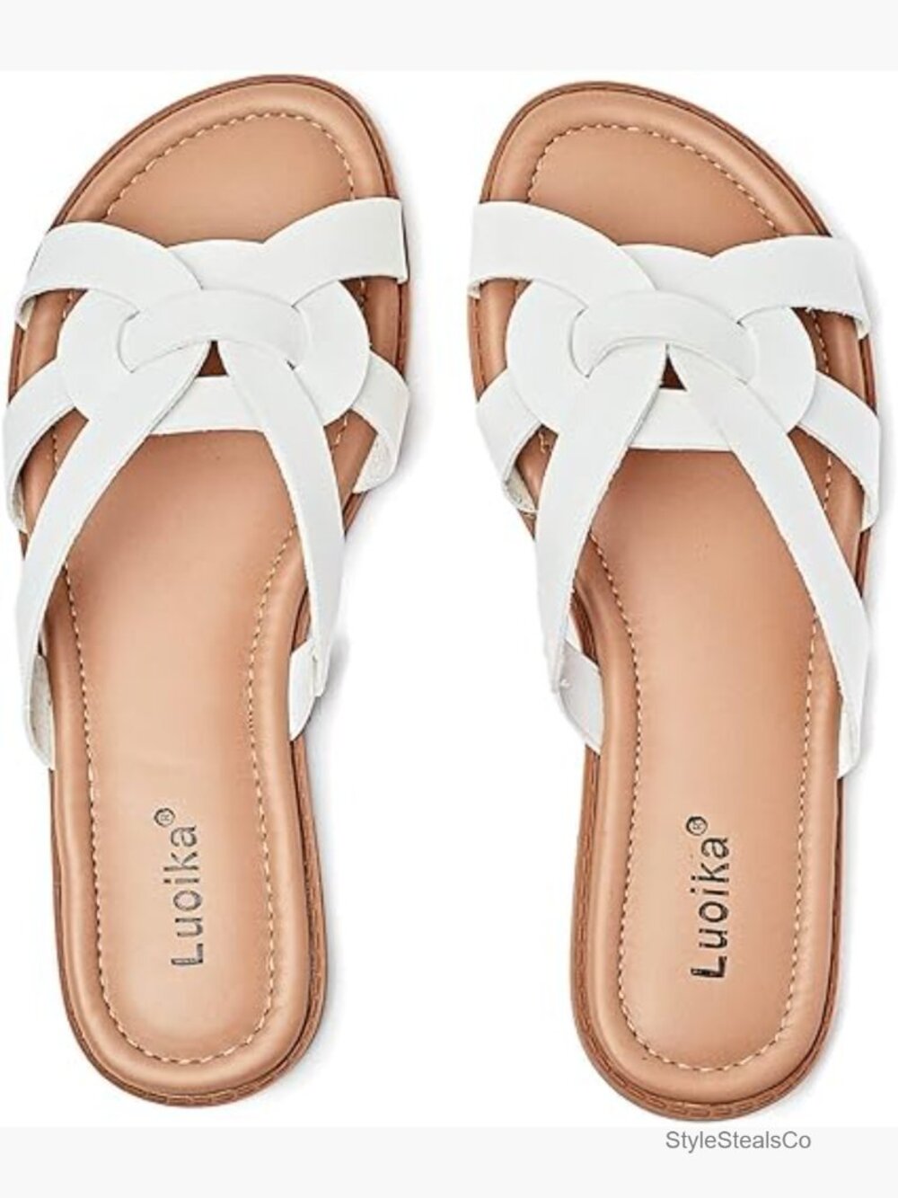Wide Width Flat Slides Sandals Slip On Casual Summer Beach Shoes